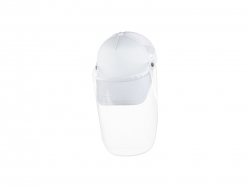 Sublimation Adult Mesh Cap w/ Removable Face Shield (White)