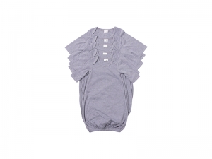 Sublimation Blanks Baby Long Sleeve Nightdress(Gray)