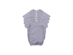 Sublimation Blanks Baby Long Sleeve Nightdress(Gray)