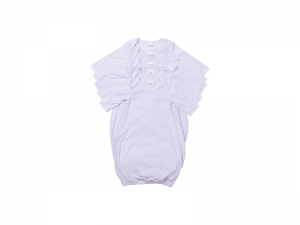 Sublimation Blanks Baby Long Sleeve Nightdress(White)