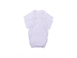 Sublimation Blanks Baby Long Sleeve Nightdress(White)