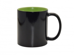 Mug magique 330 ml noir avec intérieur vert ciel Sublimation Transfert Thermique