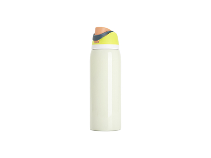 Sublimation 40oz/1200ml Stainless Steel Water Bottle with Flip One Touch Portable Lid (Glossy Yellow Green)