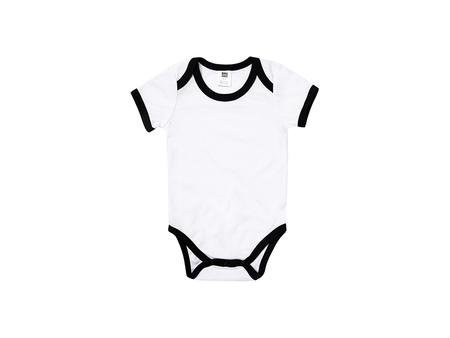 Mono Bebé Manga Corta Talla L (Borde negro,6-12M)