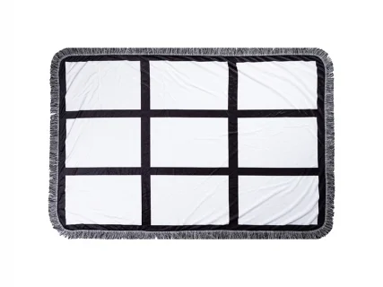 Sublimation 9 Panel Plush Throw Blanket (100*150cm/39.4x59)