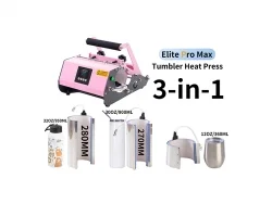  Sublifun 2 in 1 Max Pink Tumbler Heat Press Machine with 40  OZ,30 OZ Heater for 40 OZ Tumbler with Handle and 11OZ 20 OZ 30 OZ Skinny  Tumblers Bottles Mug