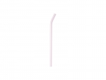 20cm Curved Pink Glass Straw