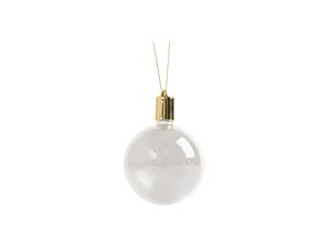 Sublimation 8cm RND Shape Plastic Christmas Ball Ornament w/String(Clear w/o light)