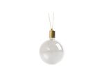 Sublimation 8cm RND Shape Plastic Christmas Ball Ornament w/String(Clear w/o light)