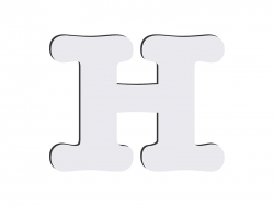 Sublimation HB Letters - H (MOQ: 36)