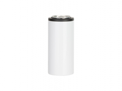 12oz/350ml Sublimation Stainless Steel Skinny Can Cooler(White)