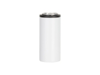 12oz/350ml Sublimation Stainless Steel Skinny Can Cooler(White)