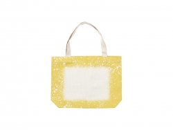 Sublimation Blanks Yellow Bleached Starry Linen Tote Bag