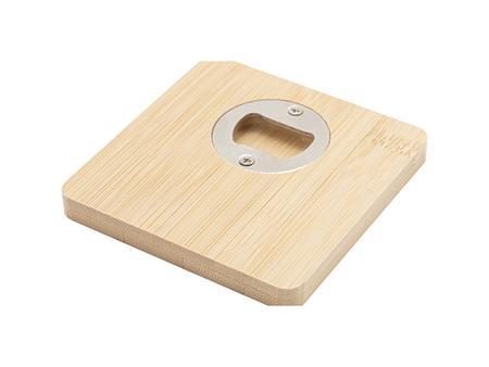 Sublimation Bamboo Bottle Opener Mug Coaster(Square, φ90mm)