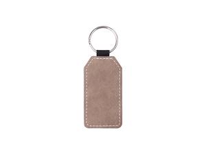 Sublimation PU Leather Key Chain (Gray, Barrel)