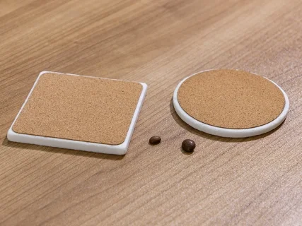 Sublimation Square Ceramic Coaster w/ Cork - BestSub - Sublimation