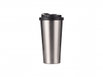 Sublimation 16oz Stainless Steel Tumbler (Silver) w/ Handle