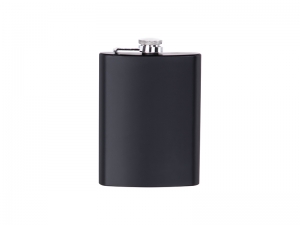 8oz/240ml Stainless Steel Hip Flask (Black Matt))