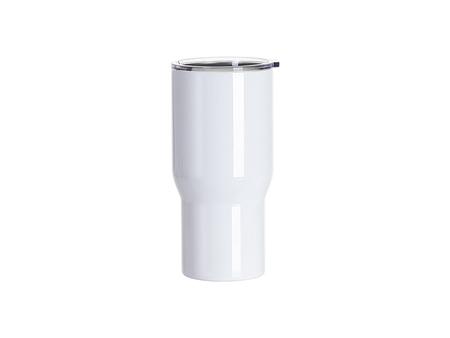 Tumbler Travel Acero Inoxidable 22oz/650ml con Tapa plana transparente (Blanco)Cantidad mínima 2000pcs