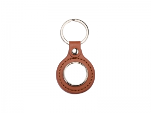 Sublimation PU Key Chain(Round, Brown)