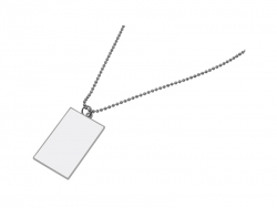 Pendentif rectangle sur chaîne Sublimation Transfert Thermique