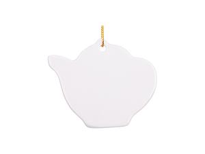 Sublimation 3&quot; Teapot-shape Ceramic Ornament