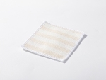 Sublimation Blanks Linen Square Mug Coaster(10*10cm, Beige and Light Yellow Stripe)