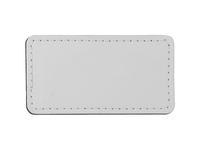 Sublimation PU Leather Badge Name Tag (White, Big Rectangle)