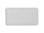 Sublimation PU Leather Badge Name Tag (White, Big Rectangle)