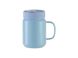 Mason Jar de Cristal 20oz/600ml con tapa de silicona (Azul Celeste)