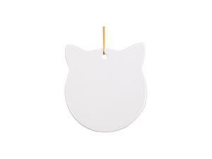 Sublimation 3&quot; Cat Ceramic Ornament