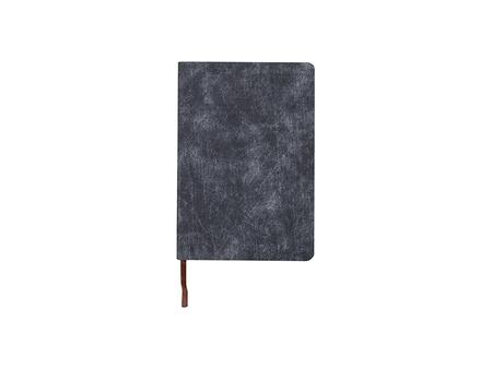 Engraving Leather Notebook(Denim Navy Blue W/ Black,14.7*21*1.2cm)