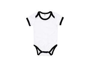 Baby Onesie Short Sleeve L(Black Edge,6-12M)