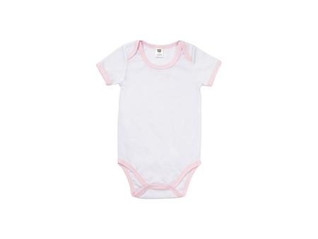 Mono Bebé Manga Corta Talla XXL (Borde rosa,18-24M)