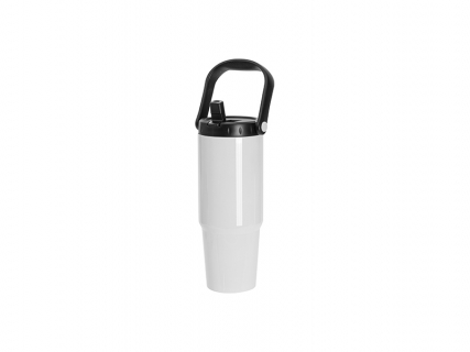 Sublimation Blanks 30oz/900ml Stainless Steel Travel Tumbler with Portable Lid(White)