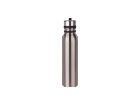 Sublimation 20oz/600ml Stainless Steel Flask w/ Portable Lid (Silver)