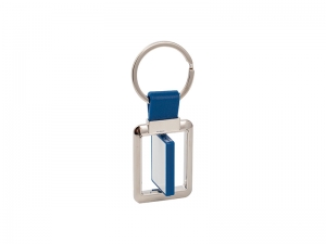 Sublimation Blanks Rotatable Keychain(Blue, Rectangle)