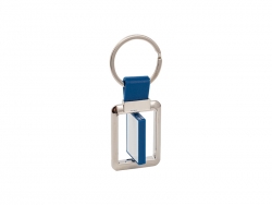 Sublimation Blanks Rotatable Keychain(Blue, Rectangle)