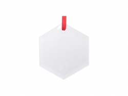 Sublimation 3&quot; Glass Ornament (Hexagon)