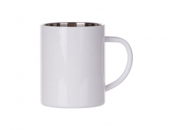 15oz/450ml Sublimation Blanks Stainless Steel Mug White