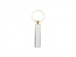 Sublimation Blanks Double Sided Aluminium insert Key Chain 1.3x6.3cm-Gold