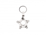 Sublimation Fidget Spinner Key Ring (Pentagonal Gear, Silver)