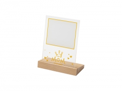 Sublimation Blanks Retangular Glass Photo Frame w/ White Patch (MOM, 12.7*17.8cm)