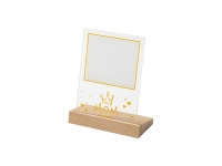 Sublimation Blanks Retangular Glass Photo Frame w/ White Patch (MOM, 12.7*17.8cm)