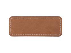 Sublimation PU Leather Badge Name Tag (Brown, Small Rectangle)