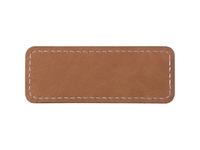 Sublimation PU Leather Badge Name Tag (Brown, Small Rectangle)