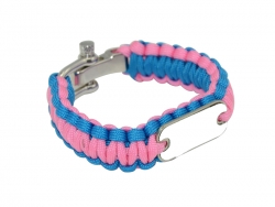 Bracelet en paracorde rose et bleu Sublimation Transfert Thermique