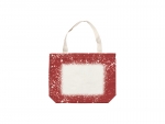 Sublimation Blanks Red Bleached Starry Linen Tote Bag