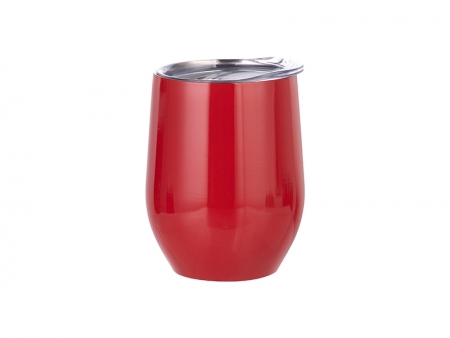 Vaso Vino Sin Asa Acero Inoxidable 12oz/360ml (Rojo)