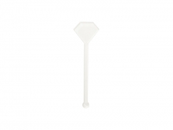 Sublimation Blanks Acrylic Drink Stirrers (3*10*0.4cm,Diamond Shape)